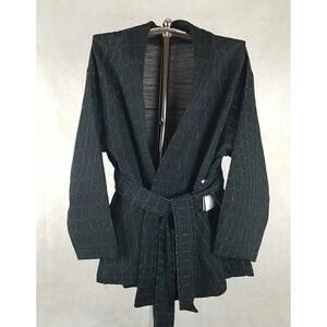 Nike Yoga Therma-FIT Luxe Womens Jacquard Athleisure Black Jacket Size 1X NWT